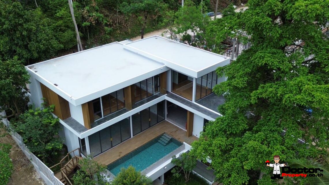 New 3-5 Bedroom Private Pool Villa with Mountain View in Lamai, Koh Samui – For Sale